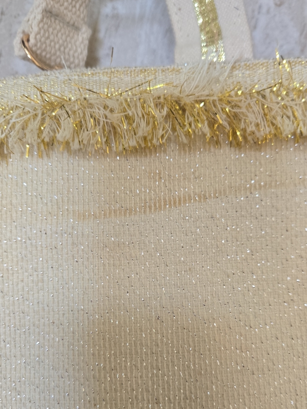 America & Beyond "Life is Better With Champagne" Beaded Jute Tote Bag - Picture 14 of 16